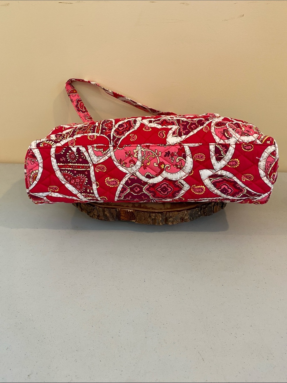Vera Bradley Pink Paisley Quilted Tote Bag - Picture 3 of 8
